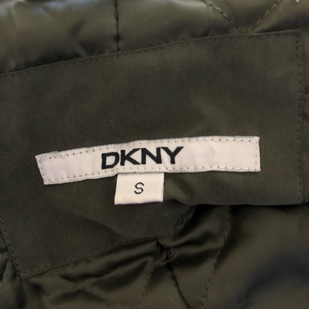 DKNY Anorak Coat faux fur hooded Olive green Size: - Picture 10 of 11